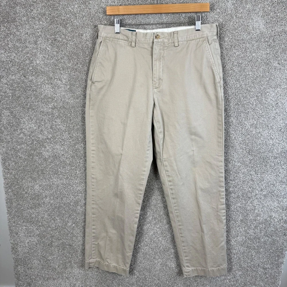 Polo Ralph Lauren Preston Pant‎ Mens 34x31 Khaki Tan Cotton Twill Chino Straight